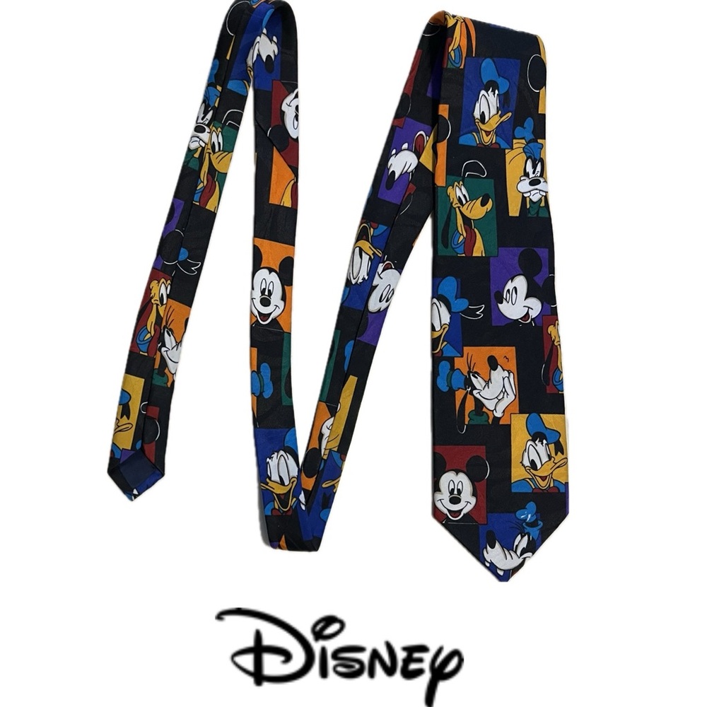 Disney | Mickey & Friends Tie / Necktie / Neck Tie | 59” | Regular Length |Black